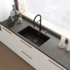 Franke Maris Stripes Semi Pro Mixer Tap - Matt Black / Copper