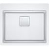 Franke Kubus KNG PRO 610-53 FTL Fragranite Undermount Single Bowl Kitchen Sink - Polar White