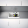 Franke Kubus KNG PRO 610-53 FTL Fragranite Undermount Single Bowl Kitchen Sink - Polar White