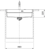 Franke Kubus KNG PRO 610-73 FTL Fragranite Undermount Single Bowl Kitchen Sink - Slate Grey