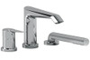 Riobel Venty Deck Mounted Bath Shower Mixer Tap - Chrome