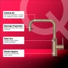 Quooker Flex Square Pull Out Boiling Patinated Brass Tap with Tank