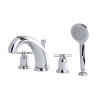 Perrin & Rowe 3846 Four Hole Shower Mixer Tap, Crosshead Handles