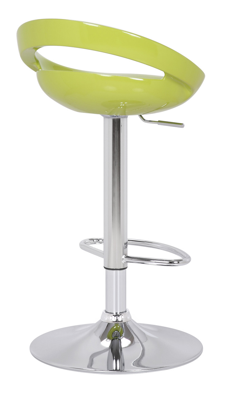 green adjustable bar stool