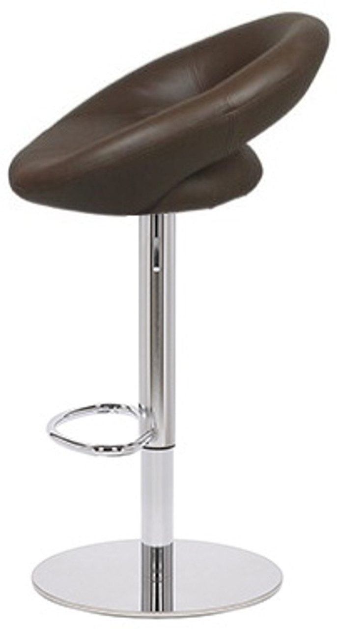 Sorrento Brown Real Leather Kitchen Bar Stool
