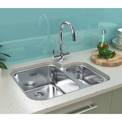 Franke Anteleo Twin Lever Chrome Kitchen Mixer Tap Taps.co.uk