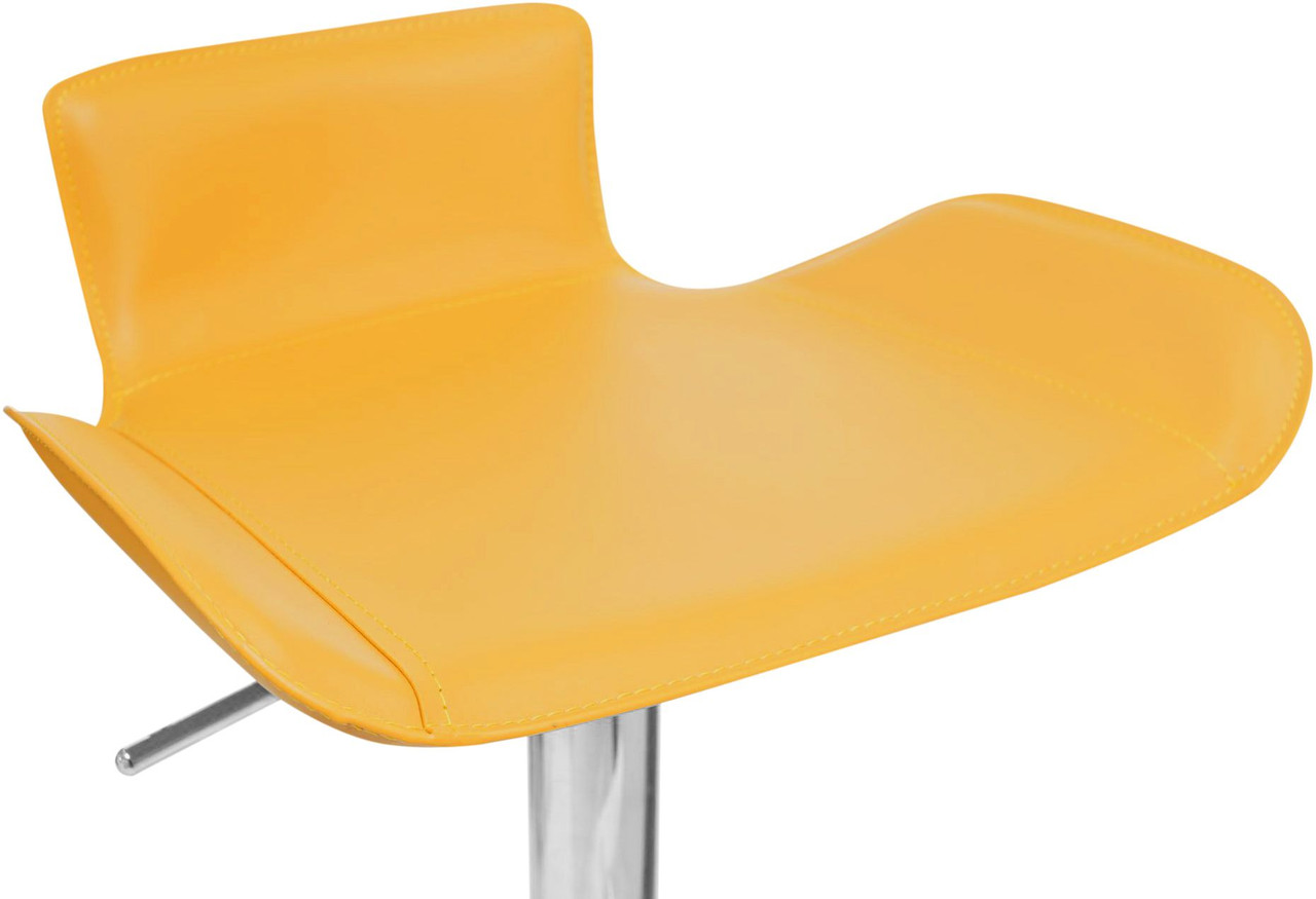 Favoloso Real Leather Bar Stool Mustard