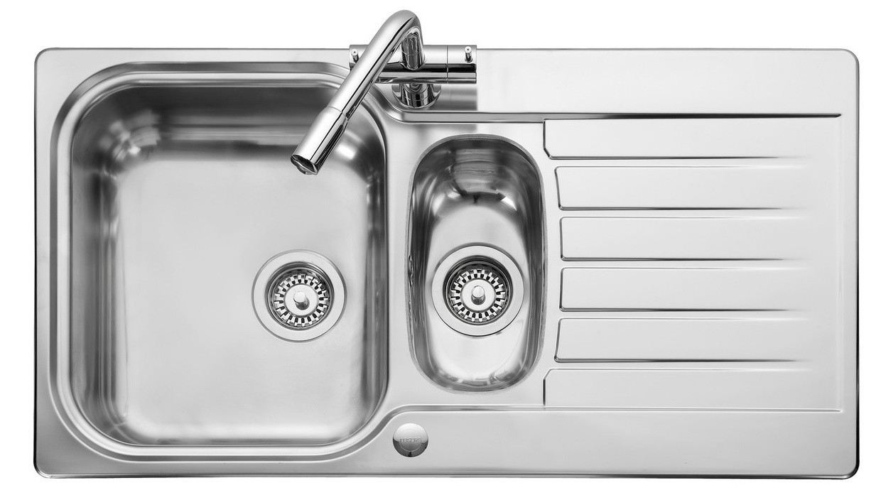 Rangemaster Seattle 1.5 Bowl Inset Stainless Steel Kitchen Sink - Satin ...