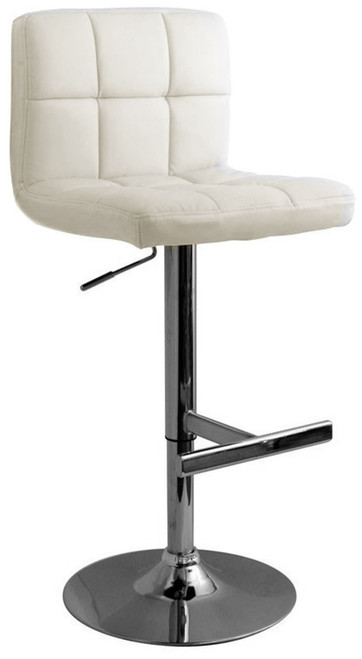 Allegro Brushed Bar Stool White Allegro Brushed Bar Stool White