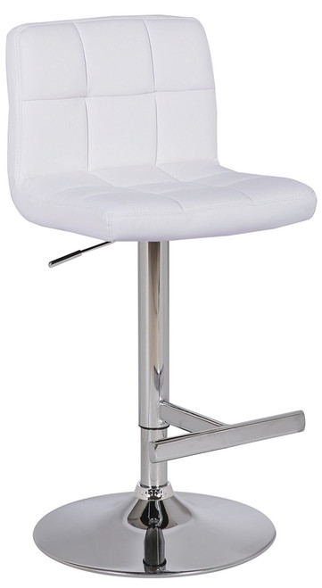 Allegro Leather Bar Stool Bright White