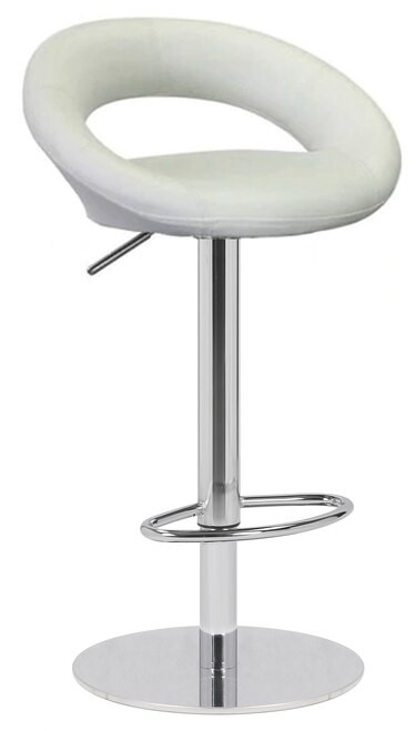 Deluxe Sorrento Leather Bar Stool White Deluxe Sorrento Leather Bar Stool White