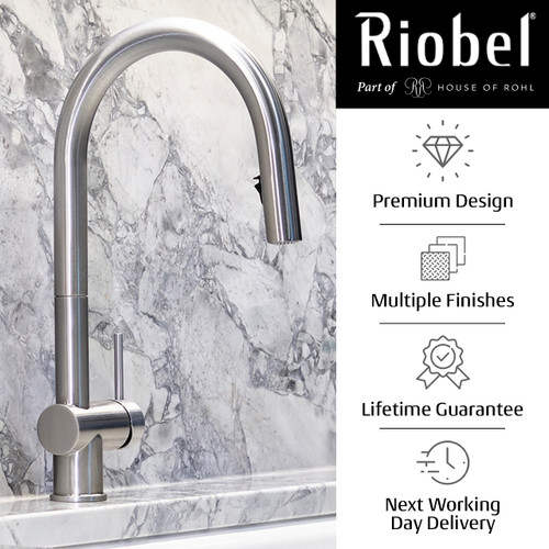 Azure Stainless Steel Kitchen Tap with Pull Down Spout
