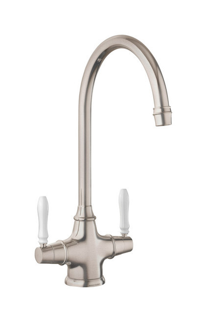 Rangemaster Belfast Dual Lever Mixer Tap - Brushed Rangemaster Belfast Dual Lever Mixer Tap - Brushed