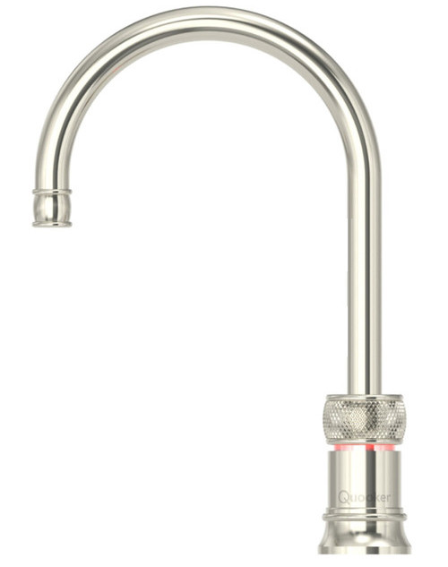 Quooker Classic Nordic Round Boiling Water Nickel Tap with Tank