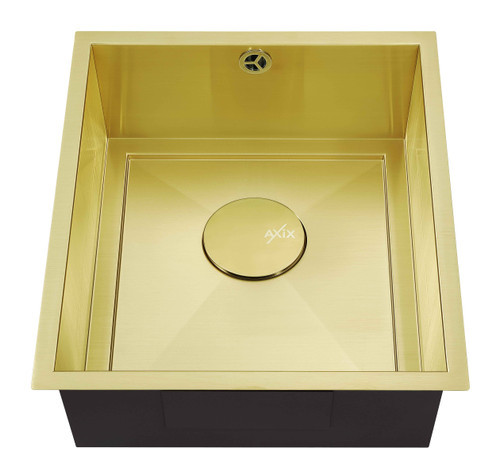 1810 AXIXUNO 355U Single Bowl Undermount Sink 26MM - Gold Brass