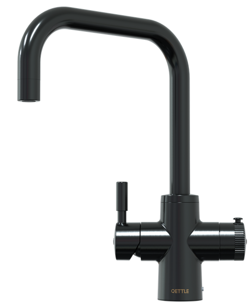 QETTLE Original 4 in 1 Square Black Boiling Water Tap with 4L Tank