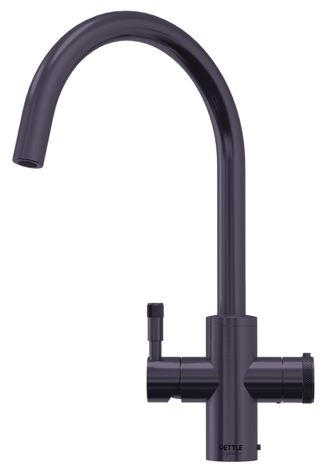QETTLE Signature 4 in 1 Round Gunmetal Boiling Water Tap with 4L Tank