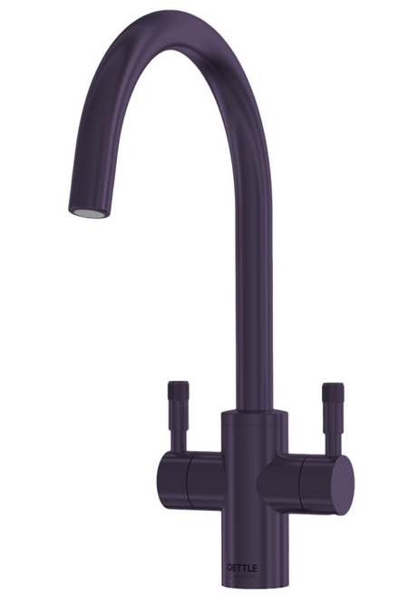 QETTLE Signature Modern Round Mixer Dual Lever Tap - Gunmetal