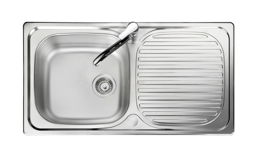 Rangemaster Linear Single Bowl Inset Stainless Steel Kitchen Sink - Satin
