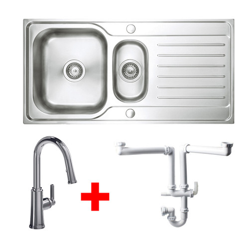 Austen & Co. Napoli with Riobel Trattoria Round Spout Kitchen Tap and Plumbing Kit