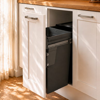 Austen & Co. 56L Pull Out Cupboard Kitchen Bin - 2 Compartments