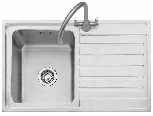 Caple Vanga 90 Single Bowl with Right Hand Drainer Stainless Steel Kitchen Sink
