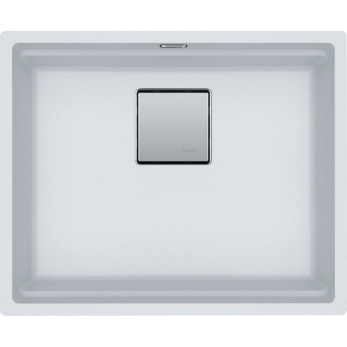 Franke Kubus KNG PRO 110 52 Fragranite Undermount Single Bowl Kitchen Sink - Polar White