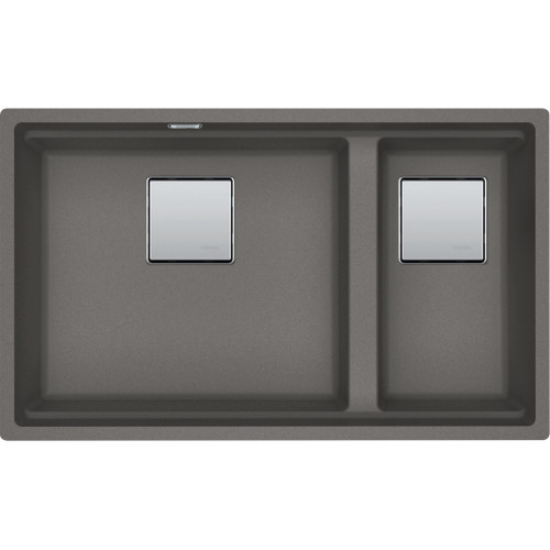 Franke Kubus KNG PRO 120 Fragranite Undermount 1.5 Bowl Kitchen Sink - Stone Grey