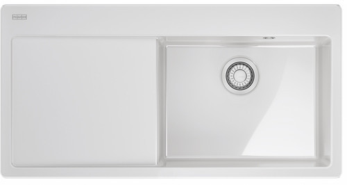 Franke Mythos MYK 611-100 Ceramic Inset Single Bowl LHD Kitchen Sink - White