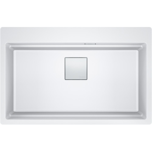 Franke Kubus KNG PRO 610-73 FTL Fragranite Undermount Single Bowl Kitchen Sink - Polar White