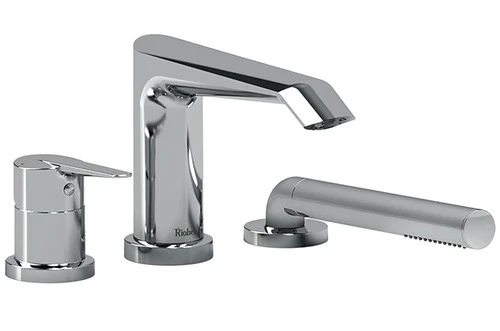 Riobel Venty Deck Mounted Bath Shower Mixer Tap - Chrome