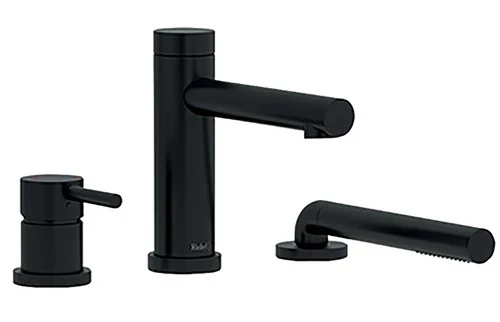 Riobel GS Deck Mounted Bath Shower Mixer Tap - Black