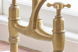 Perrin and Rowe Aged Brass Tap Lifestyle Picture