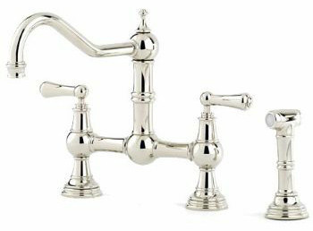 An image of Perrin and Rowe Provence 4756 Mixer Tap with Lever Handles and Rinse