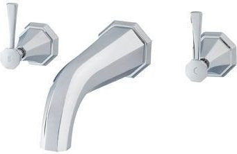 An image of Perrin & Rowe 3180 Three Hole Bath Filler Tap, Lever Handles