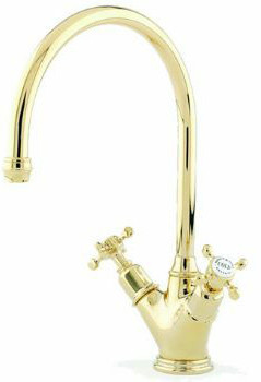 An image of Perrin and Rowe Minoan 4385 Mixer Tap with Crosshead Handles