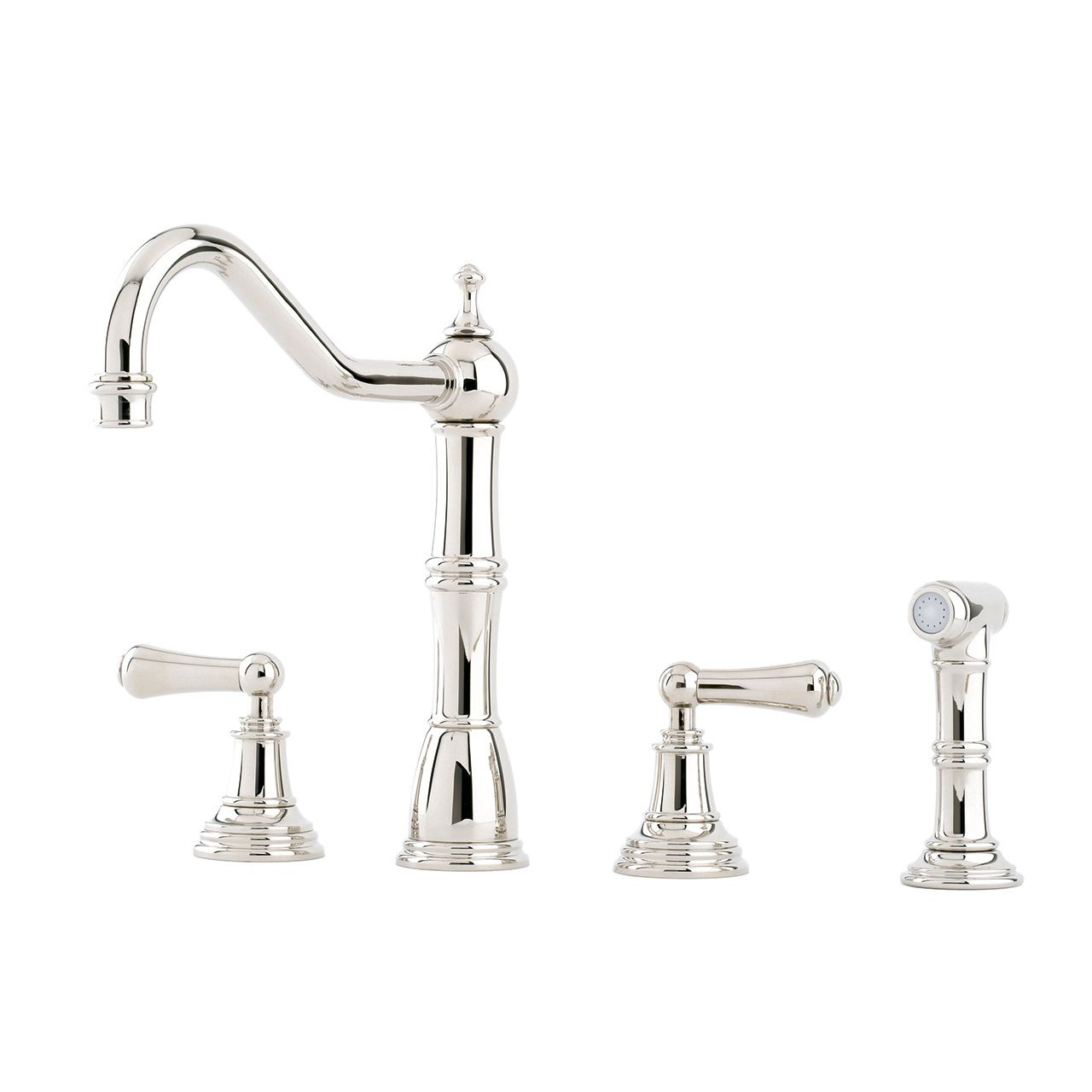 An image of Perrin and Rowe Alsace 4776 Mixer Tap with Lever Handles and Rinse