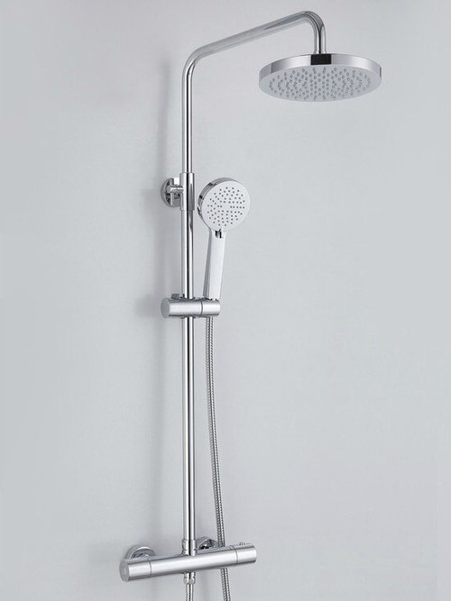 Primo CoolTouch Thermostatic Mixer Shower with Overhead Round Taps