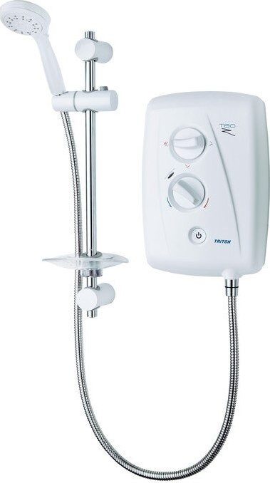 An image of Triton T80ZFF Electric Shower 8.5kW - White/Chrome