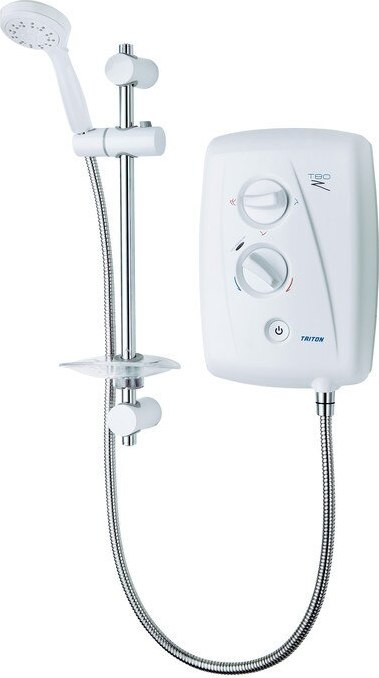 An image of Triton T80ZFF Electric Shower 9.5kW- White/Chrome