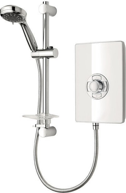 An image of Triton Aspirante 9.5kW Contemporary Electric Shower - White Gloss