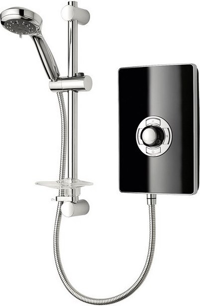 An image of Triton Aspirante 9.5kW Contemporary Electric Shower - Black Gloss