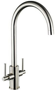 An image of 1810 Curvato Slim Lever Kitchen Sink Tap with Curved Spout