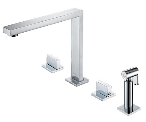 An image of 1810 Novanta 4 Hole Design Kitchen Tap with Hand Spray
