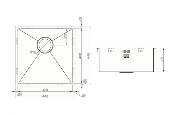 An image of 1810 Zenuno 400U Kitchen Sink