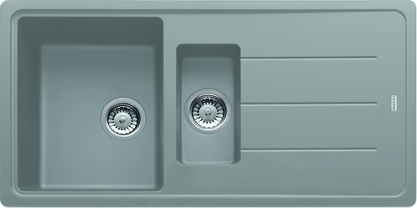 An image of Franke Basis BFG651 Fragranite Stone Grey Kitchen Sink (Reversible)
