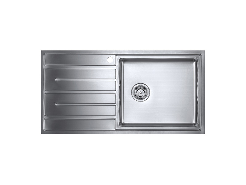 An image of 1810 Forzauno 100I Large BBR Single Bowl Drainer Kitchen Sink