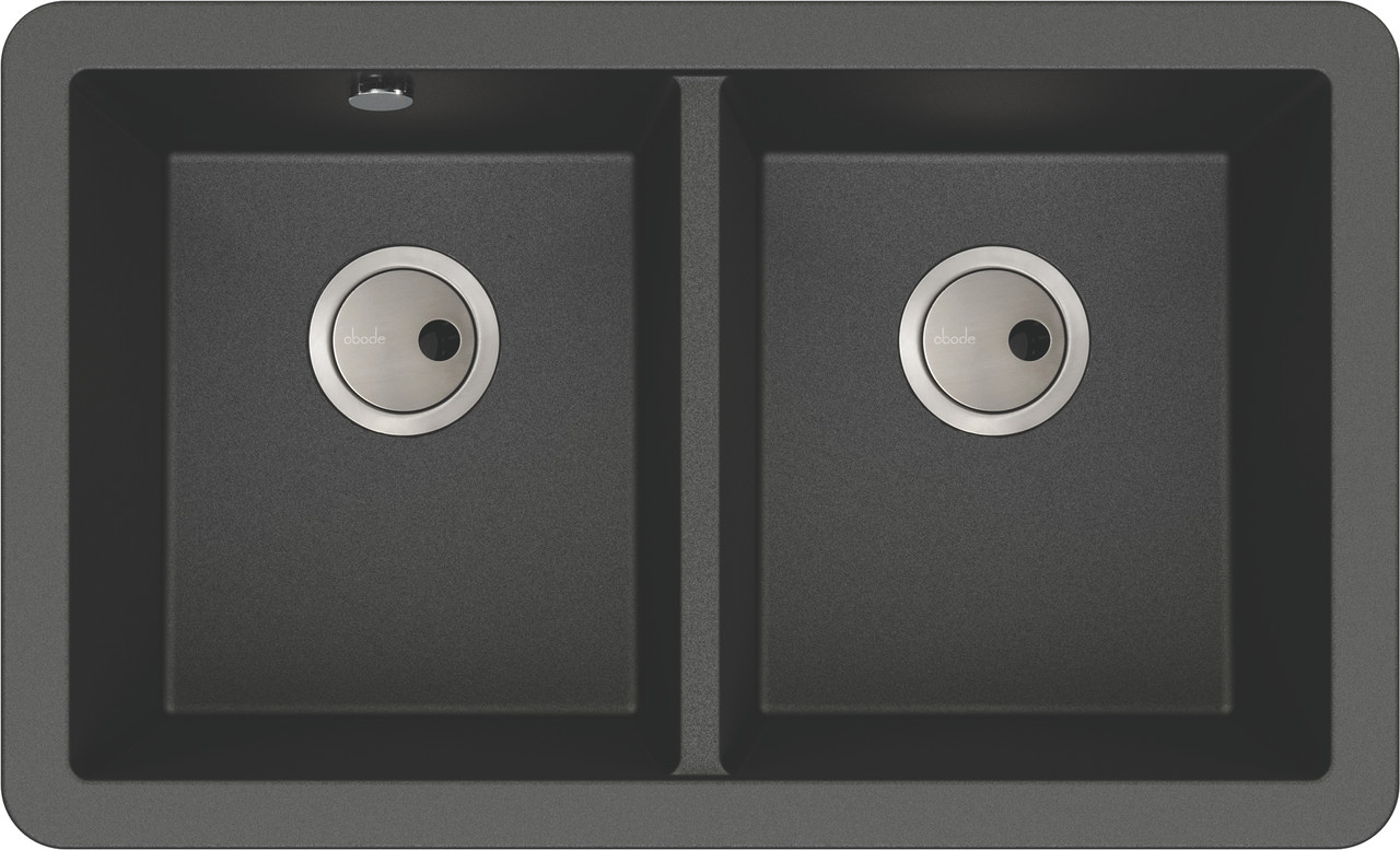 An image of Abode Matrix SQ GR15 2.0 Bowl Undermount in Black Metallic Sink