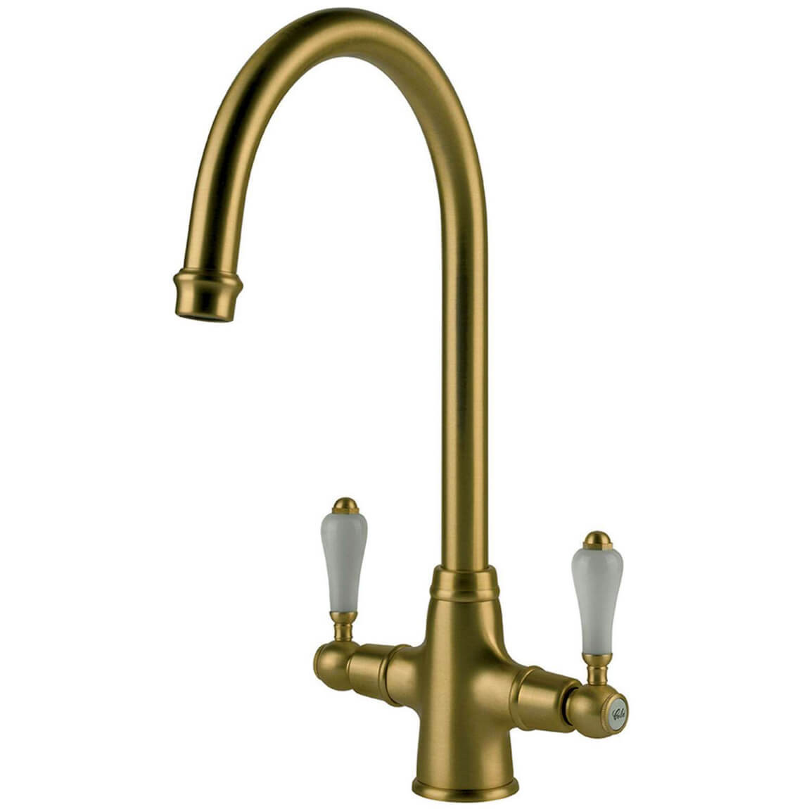 An image of Clearwater Elegance Monoblock Sink Mixer Tap - Brushed Brass Finish