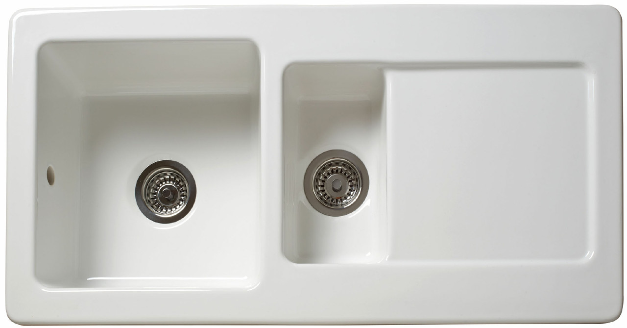 An image of Reginox RL501CW 1.5 Ceramic Kitchen Inset Sink White